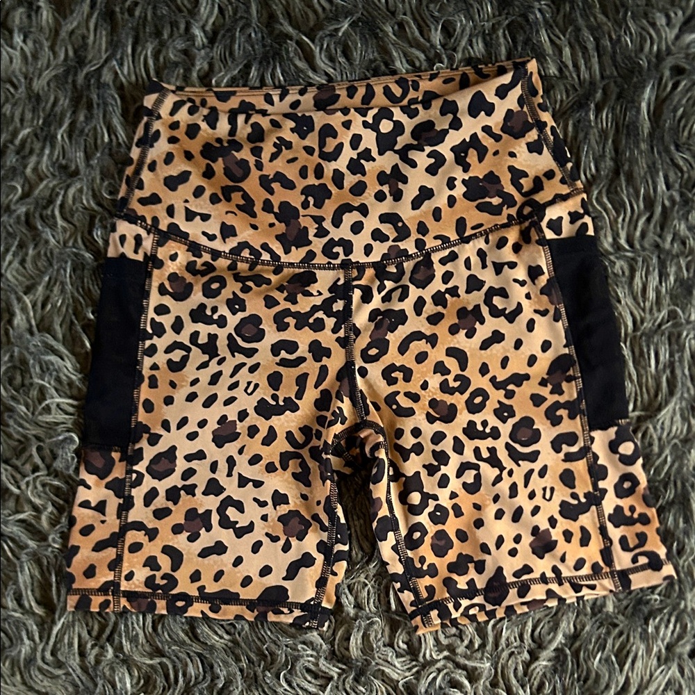 Leopard Print Women's Bike Shorts